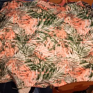 Euc Lady Hagan Tropical Leaf Print Golf Skort Front Pockets One Back Pocket Zip